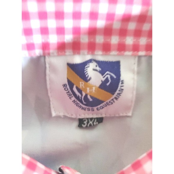 Royal Highness Equestrian 3X Long Sleeve Watercolor Abstract Button Down Shirt - Picture 7 of 7